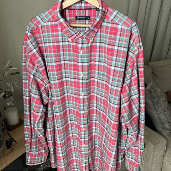 Cremieux Classics Men’s Red/white/blue/green Plaid L/S Button Up Size 3XB - Picture 1 of 11